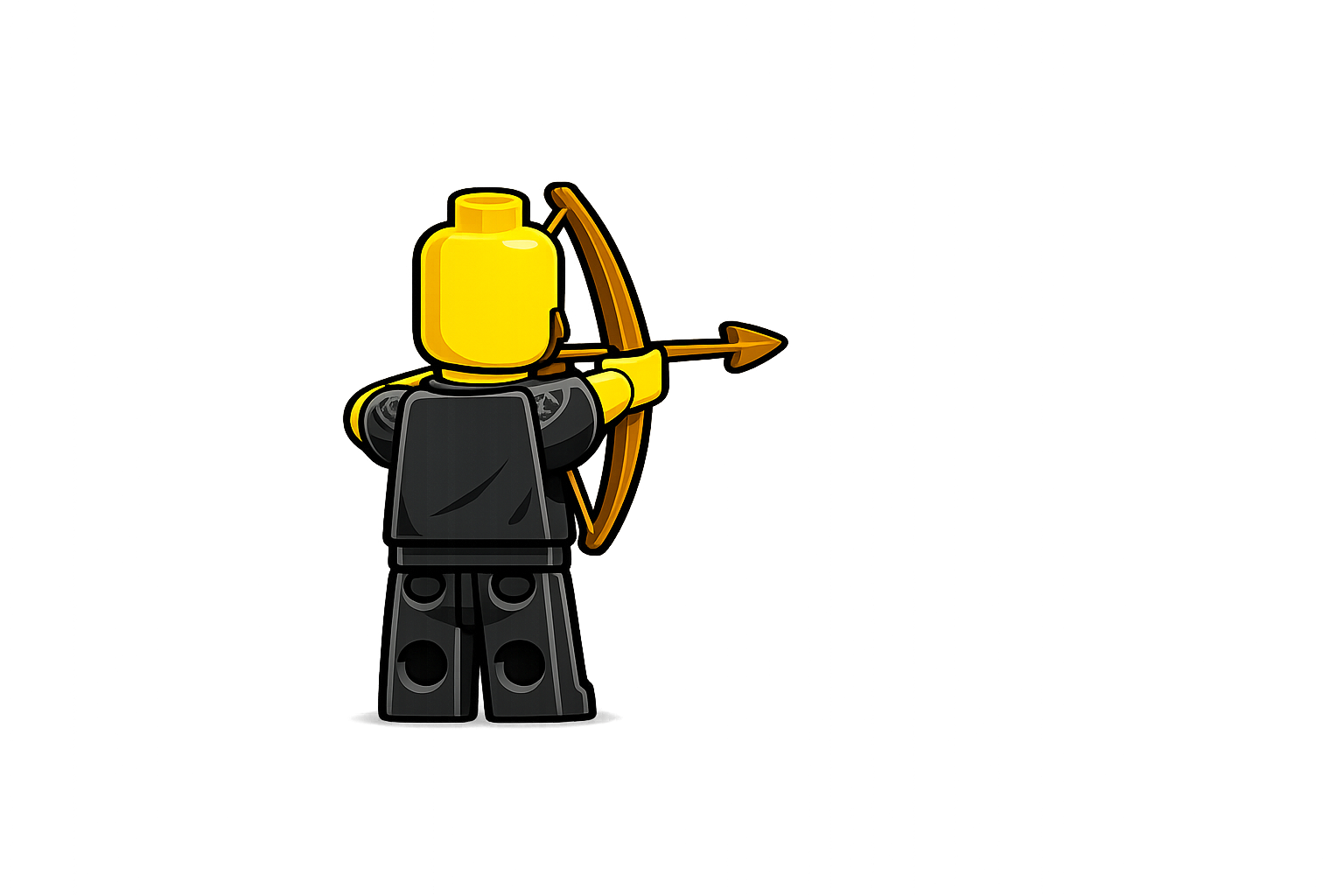 Lego archer drawing bow